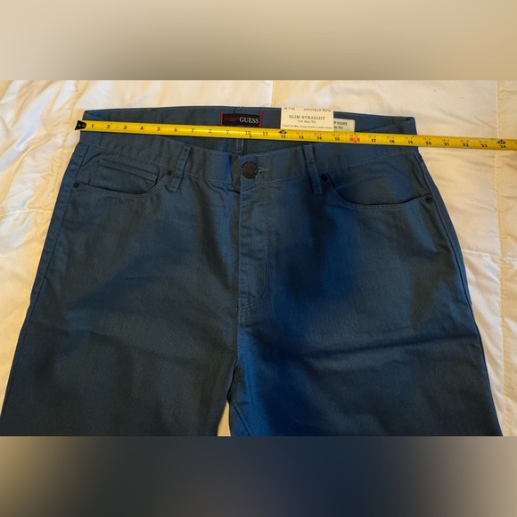 Guess Slim Straight Del Mar Fit Stormy Blue Pant - Picture 10 of 12